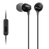 Sony MDREX15AP In-Ear Earbud Headphones with Mic, Black (MDREX15AP/B)