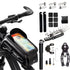 EVA Waterproof Bike Phone Holder under 7'', Bike Frame Bag for Phones, Bicycle Tire Pump,Bicycle Saddle Bag, Tire Patches, 15 in 1 Multi Function Tool, Bicycle Tire Lever,Chain Breaker Splitter