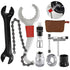 Kit de herramientas de reparación de bicicletas 7 piezas, bolsa de cremallera para herramientas, llave extractora de casetes 3 en 1, rompecadenas de bicicleta, llave de cono de cubo, removedor de pedalier, extractor de manivela, llave de radios