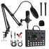 Podcast Equipment Bundle,Audio Interface with All-In-One DJ Mixer and Studio Broadcast Microphone, Perfect for Recording,Live Streaming,Gaming,Compatible with PC,Smartphone,Play Station