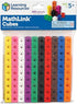 Recursos de aprendizaje Cubos Mathlink, juguete educativo para contar, habilidades matemáticas tempranas, juego de 100 cubos
